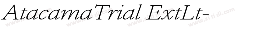 AtacamaTrial ExtLt字体转换 AtacamaTrial ExtLt字体转换